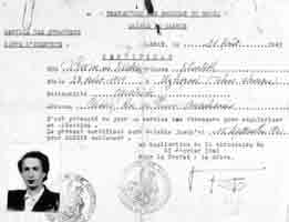 Lisa Fittko 1941 document
